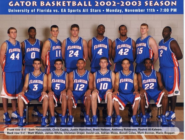 University of Florida Gator Basketball Team poster